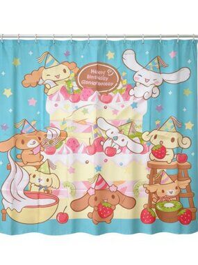 Strawberry Forest Character Shower Curtain 59" × 71" with 12 Hooks Included